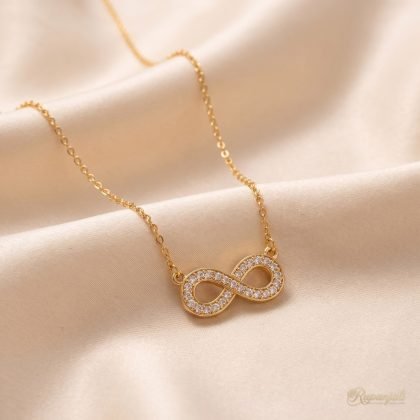 Pave Infinity Necklace — Full Sparkle Figure Eight