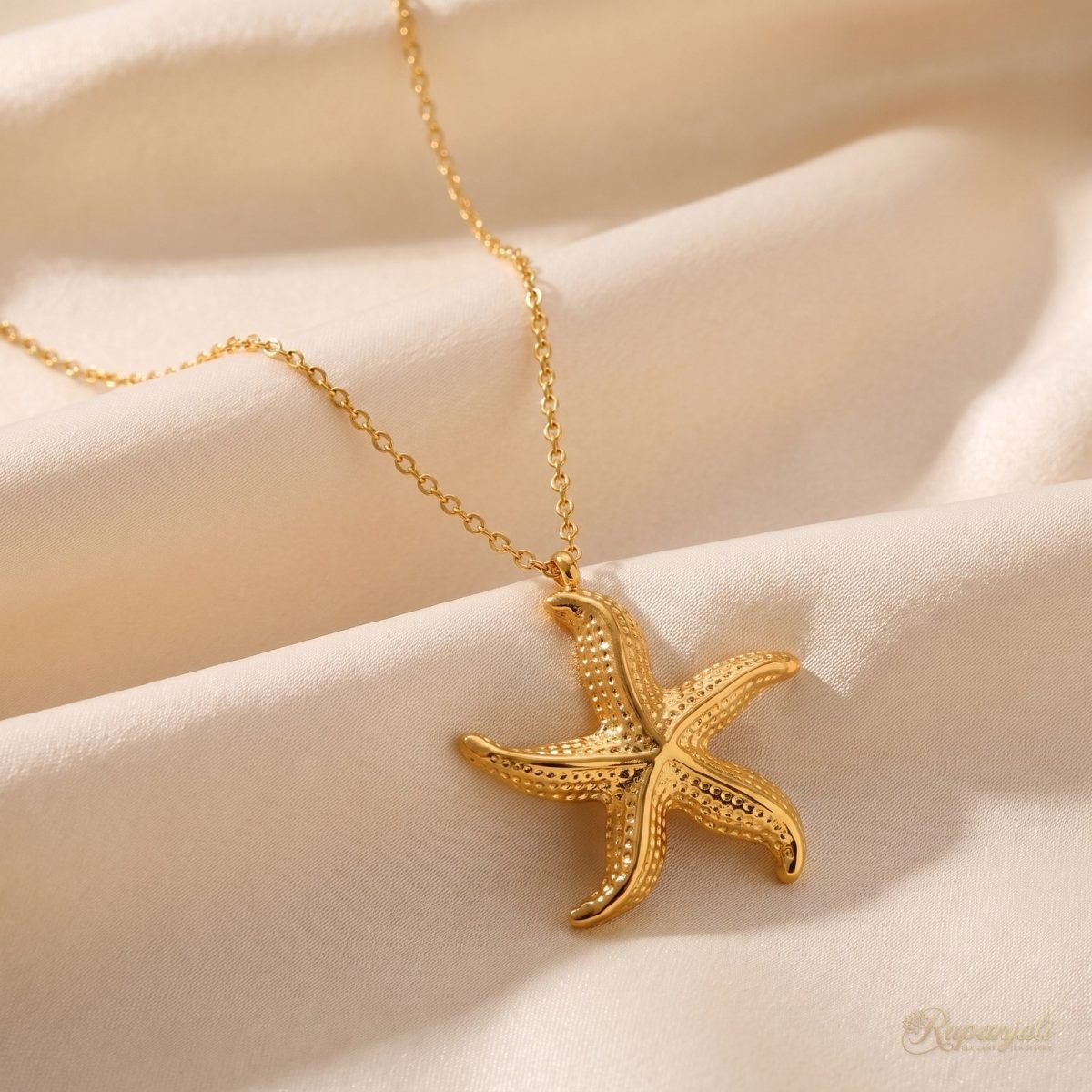 Gold Starfish Pendant Necklace for Women — Sea Star Charm 1