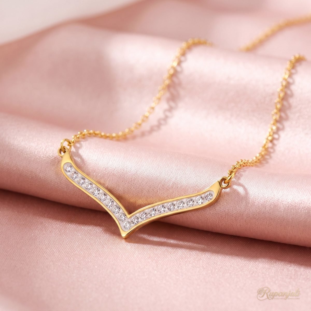 Crystal V Necklace — Wishbone Bar 4