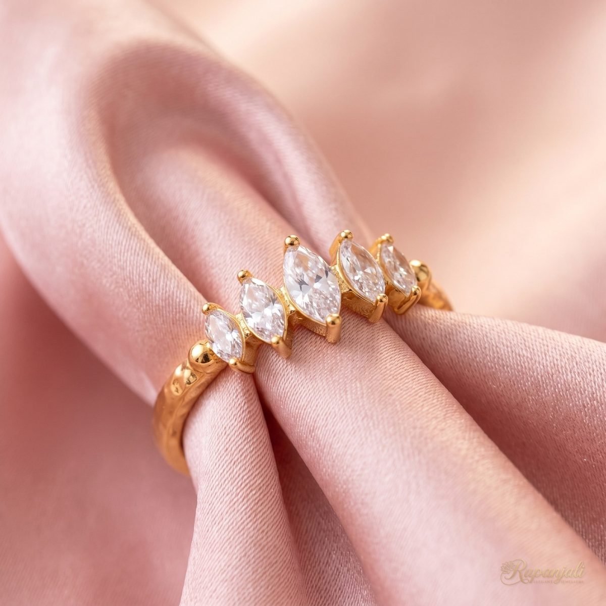 French Marquise Ring — Five Stone Crown 4