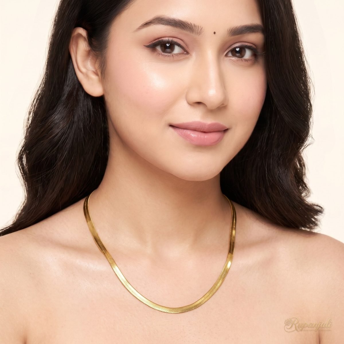 Blade Chain Necklace — Liquid Gold Ribbon 5