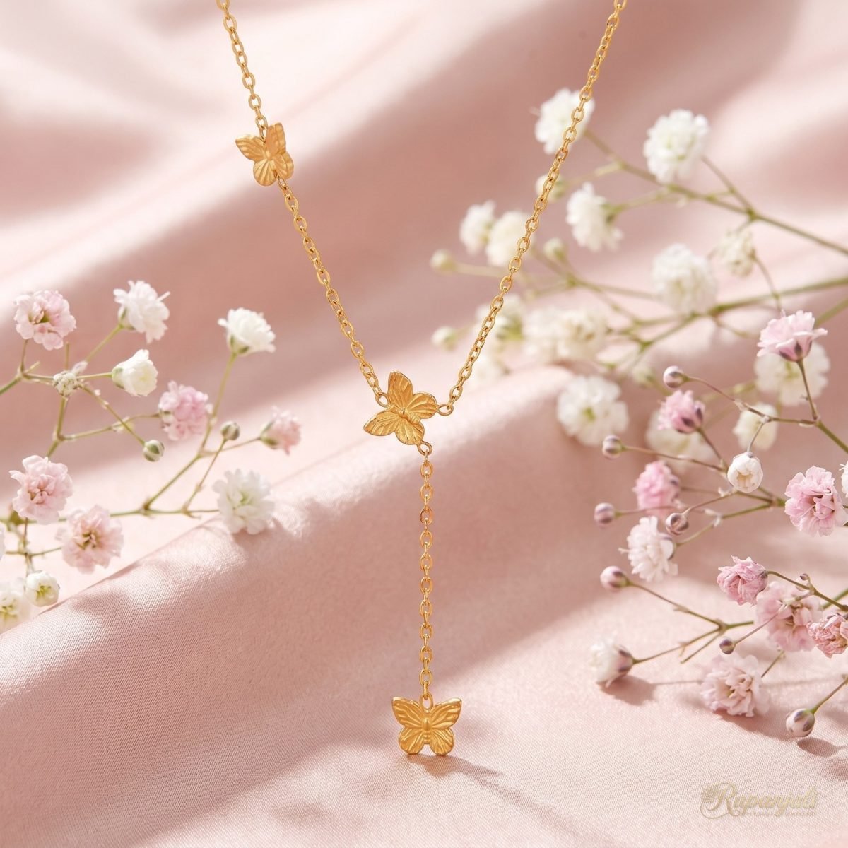 Butterfly Dance Tassel Necklace — Three Butterflies 3