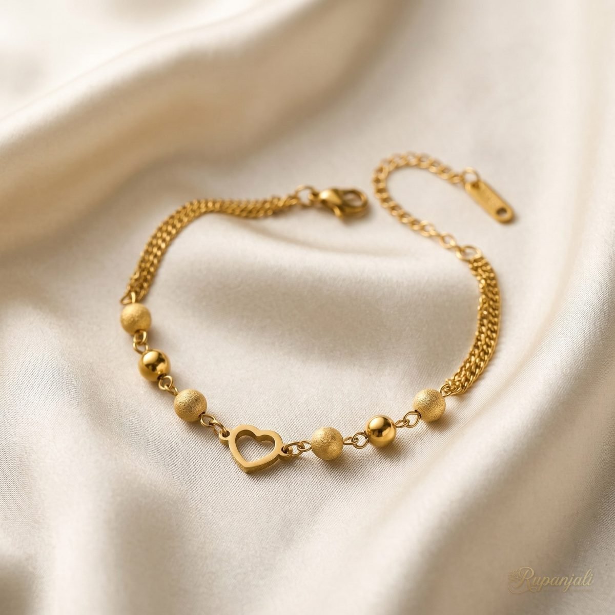 Hollow Heart Bracelet — Stardust Beads 1