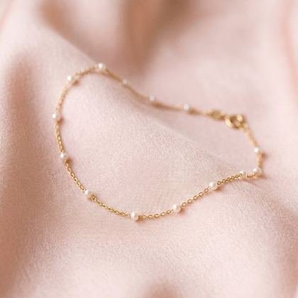 Crystal Bead Anklet